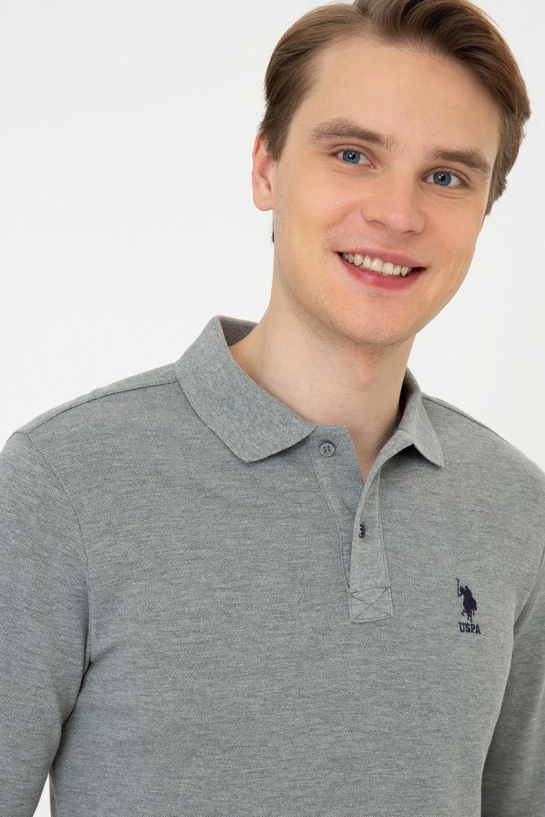 Erkek Gri Melanj Basic Sweatshirt - 50238250187