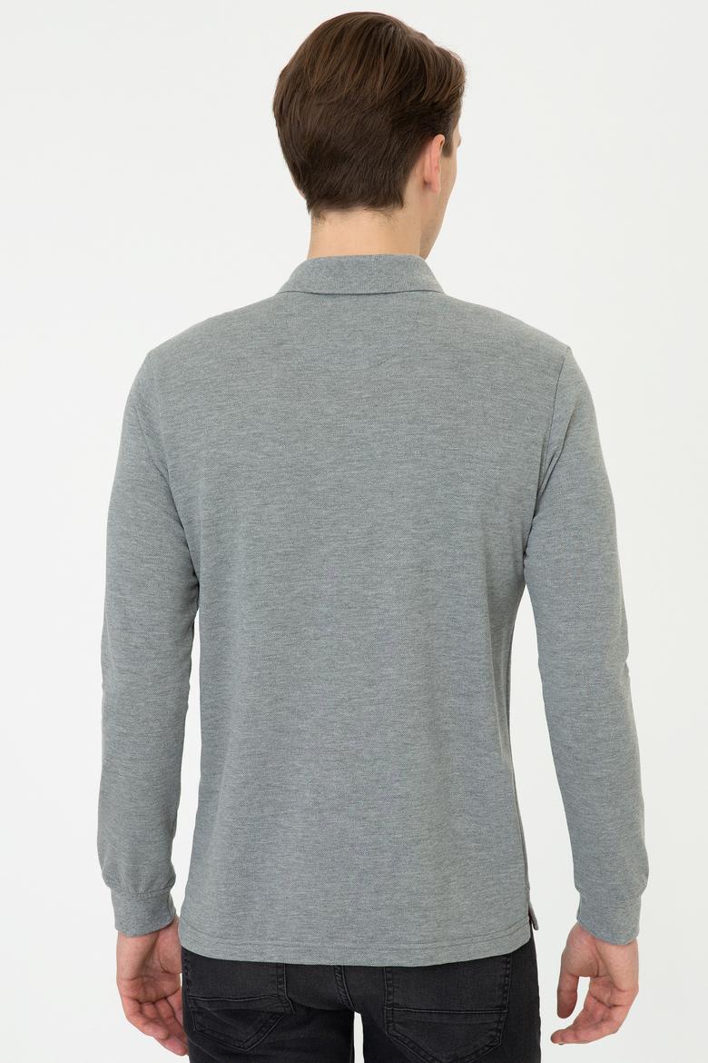 Erkek Gri Melanj Basic Sweatshirt - 50238250187