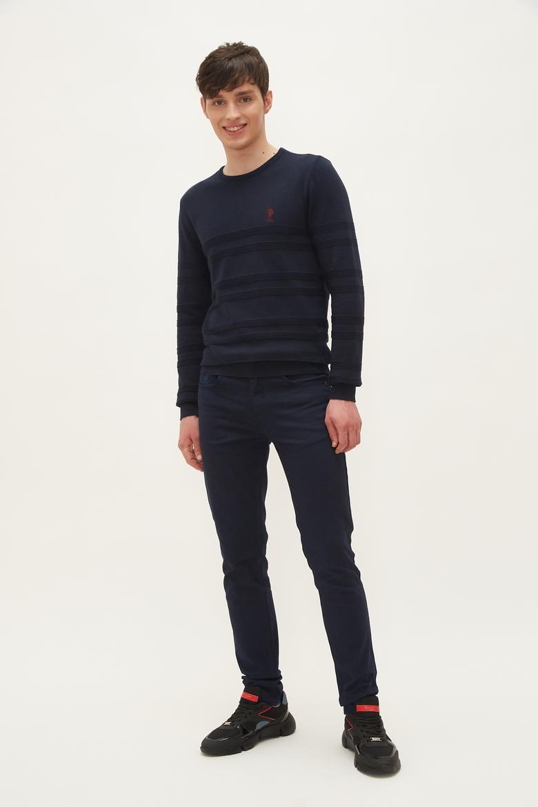 Erkek Lacivert Kazak - 50240246038