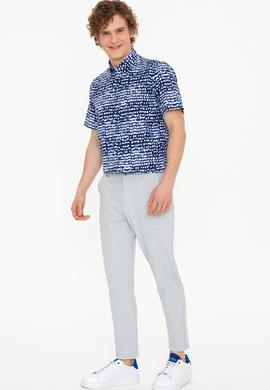 Erkek Lacivert Kısa Kollu Gömlek - 50246337020