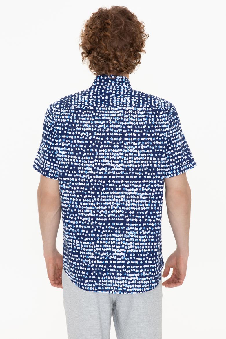 Erkek Lacivert Kısa Kollu Gömlek - 50246337020