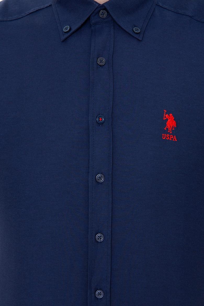 Erkek Lacivert Uzun Kollu Basic Gömlek - 50249488029