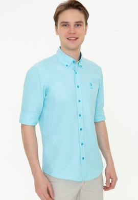 Erkek Turkuaz Uzun Kollu Basic Gömlek - 50249488066