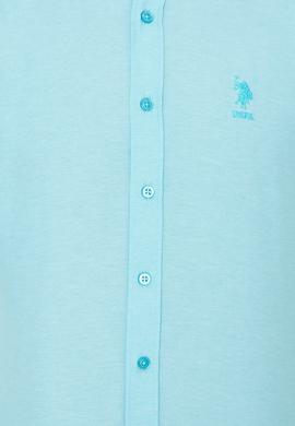 Erkek Turkuaz Uzun Kollu Basic Gömlek - 50249488066