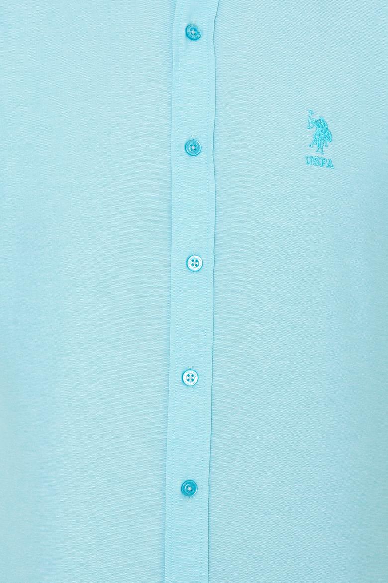 Erkek Turkuaz Uzun Kollu Basic Gömlek - 50249488066