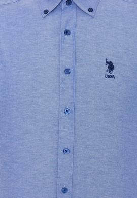 Erkek Mavi Uzun Kollu Basic Gömlek - 50249488093