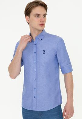 Erkek Mavi Uzun Kollu Basic Gömlek - 50249488093