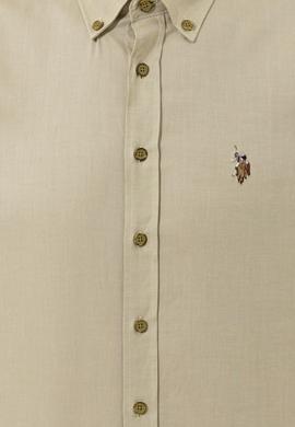 Erkek Koyu Haki Uzun Kollu Basic Gömlek - 50249494080