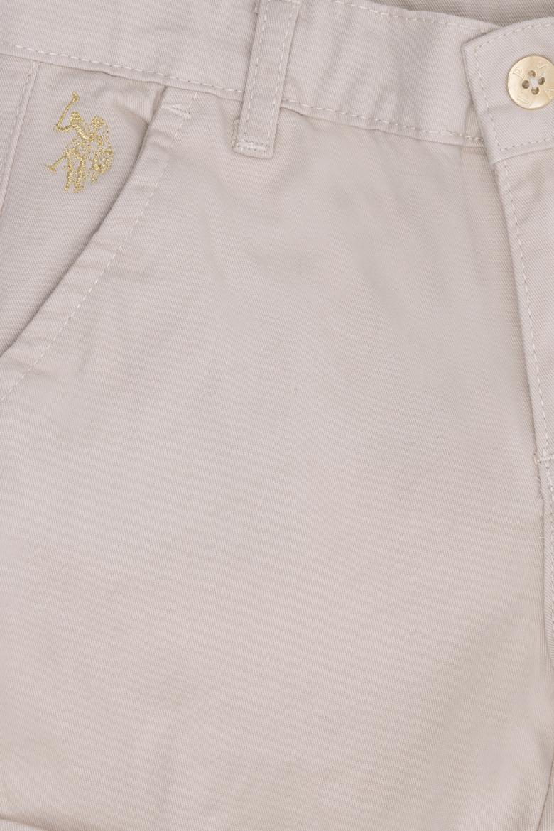 Kız Çocuk Bej Dokuma Şort - 50268087021