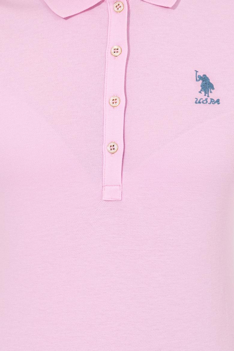 Kadın Açık Pembe Basic Tişört - 50232631144