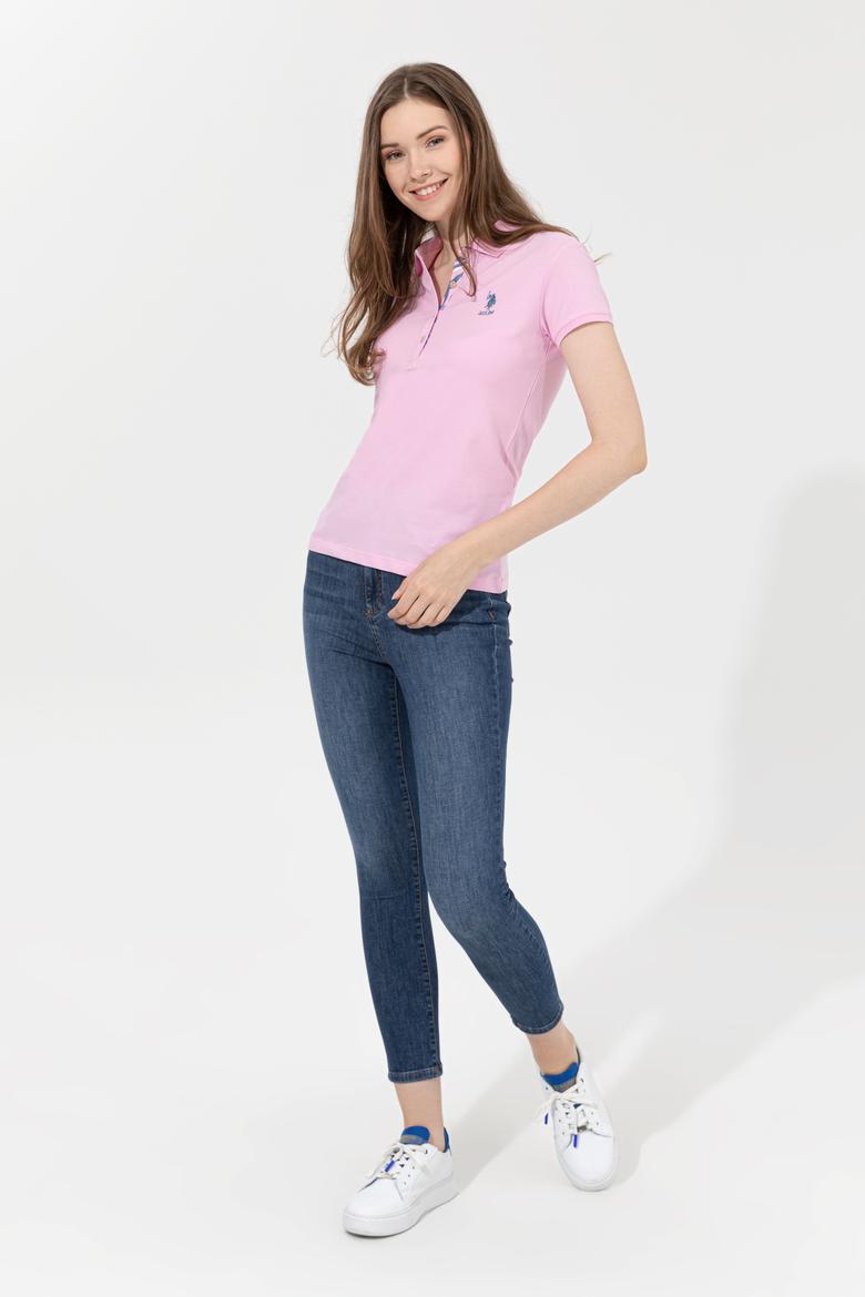 Kadın Açık Pembe Basic Tişört - 50232631144