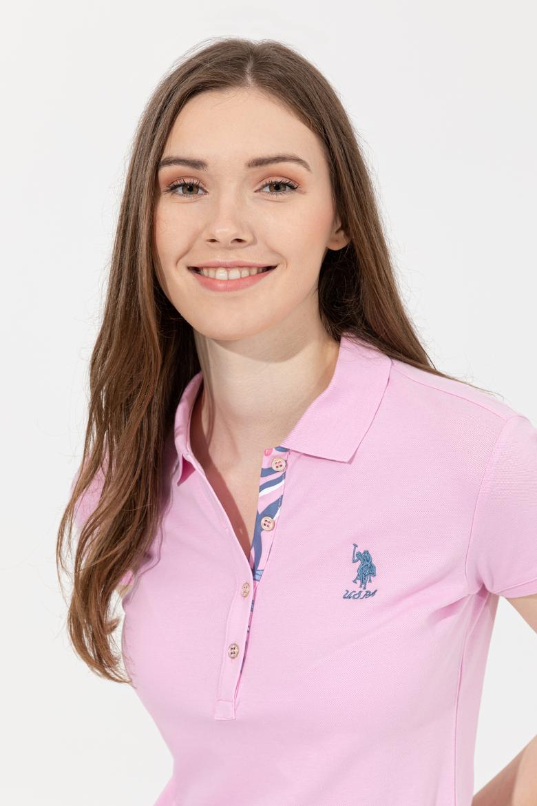 Kadın Açık Pembe Basic Tişört - 50232631144