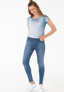 Kadın Mavi Jean Pantolon - 50232678002