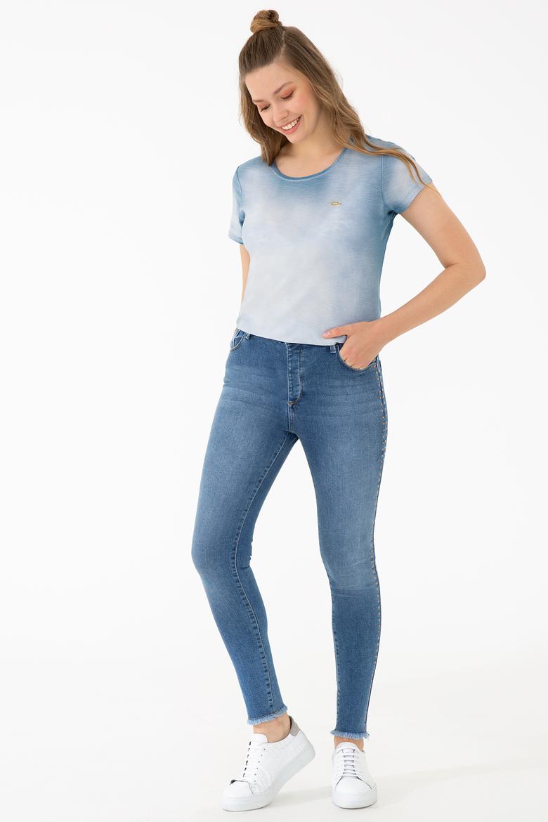 Kadın Mavi Jean Pantolon