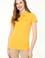 Kadın Sarı Basic Polo Yaka Tişört