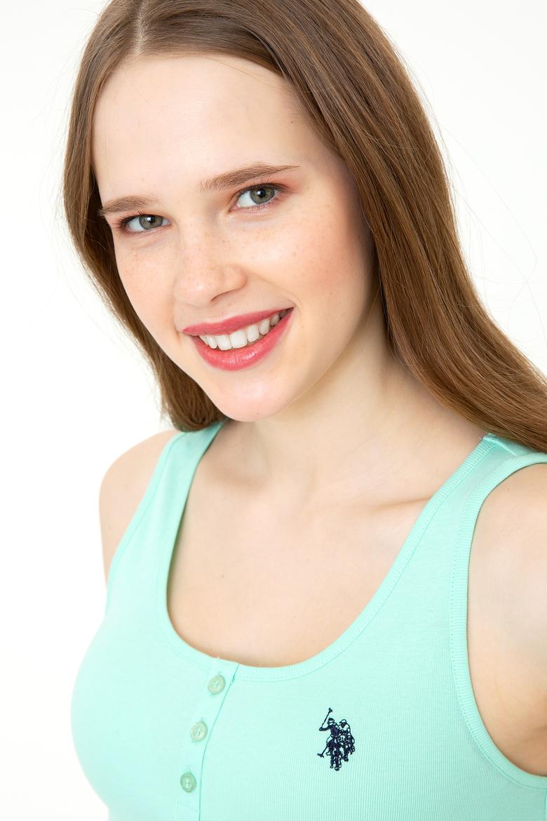 Kadın Mint Basic Tişört - 50234724020