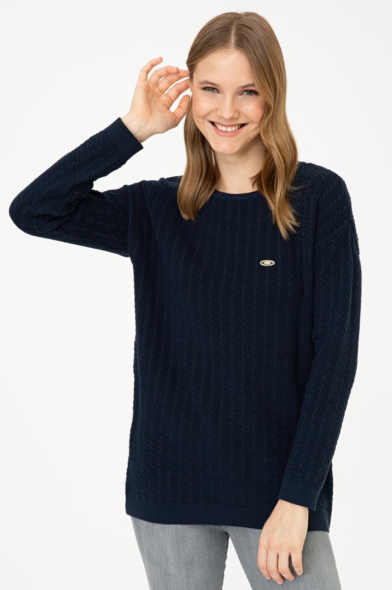 Kadın Lacivert Kazak