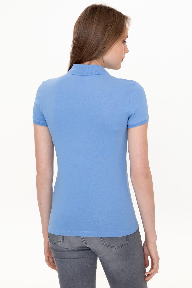 Kadın Koyu Mavi Basic Polo Yaka Tişört - 50246272247