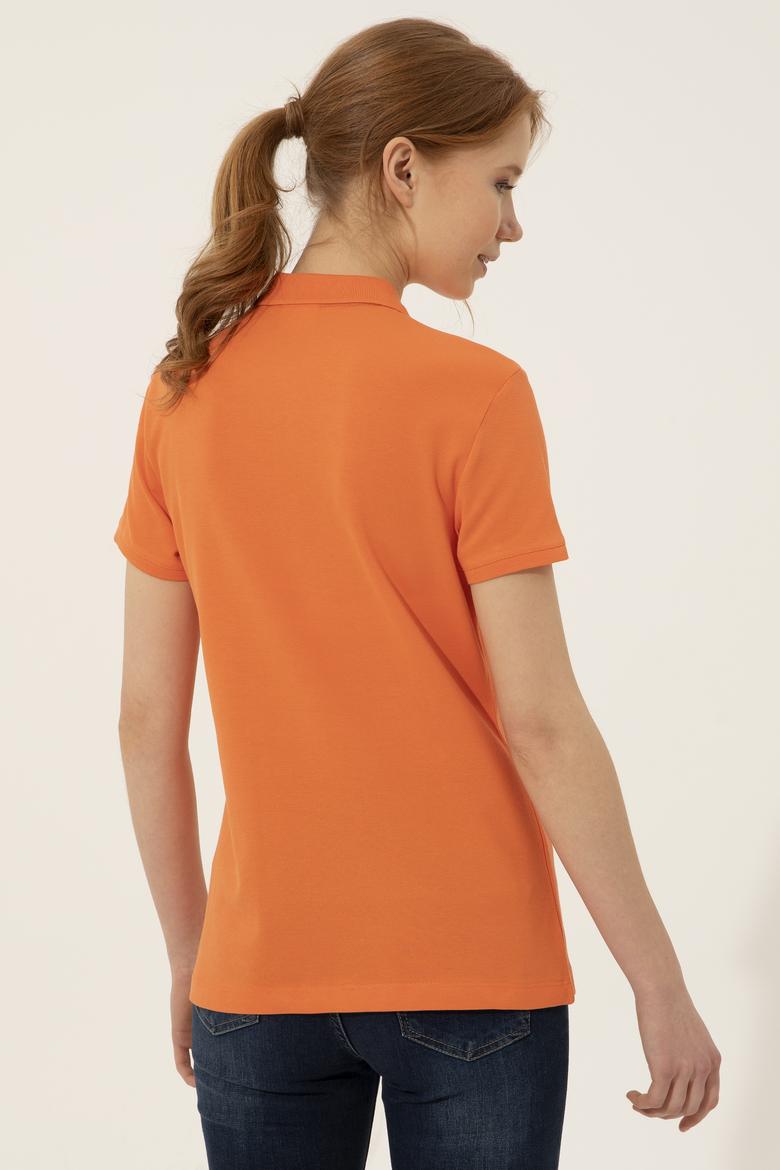 Kadın Turuncu Basic Tişört - 50246272254