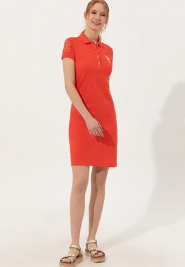 Kadın Kırmızı Örme Elbise - 50246277166