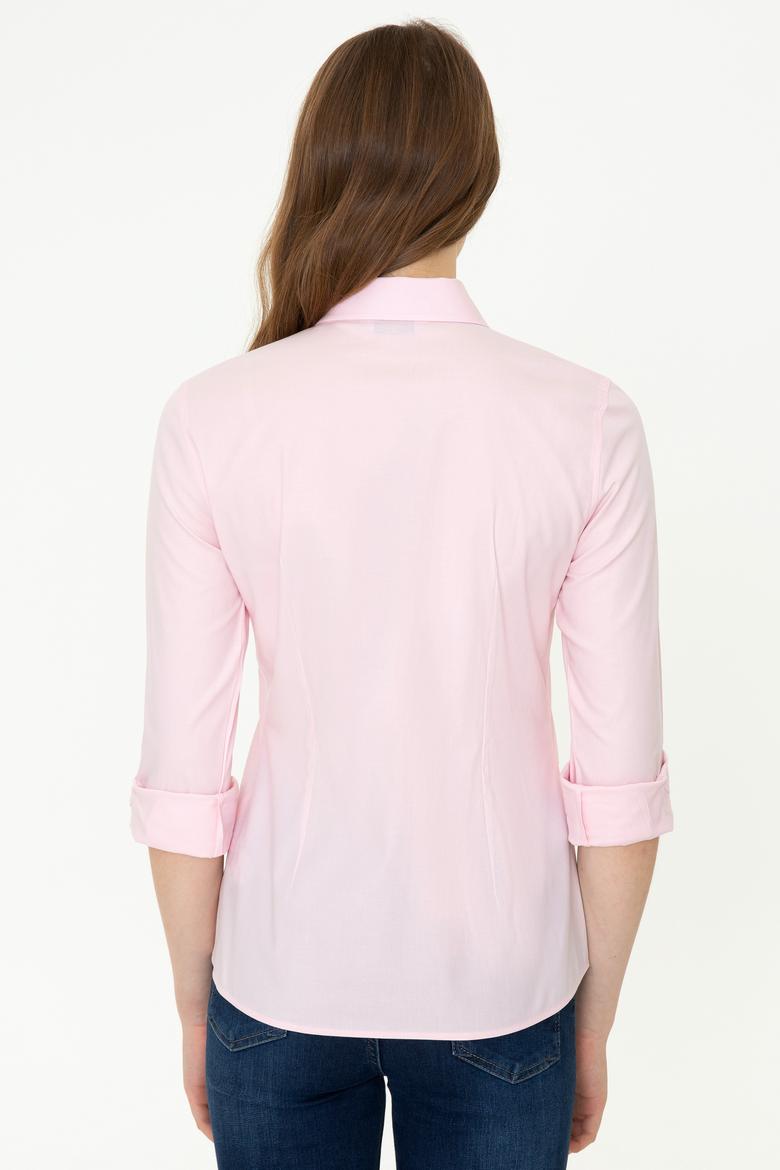 Kadın Pudra Uzun Kollu Basic Gömlek - 50246462041