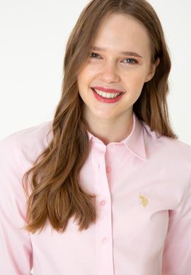 Kadın Pudra Uzun Kollu Basic Gömlek - 50246462041