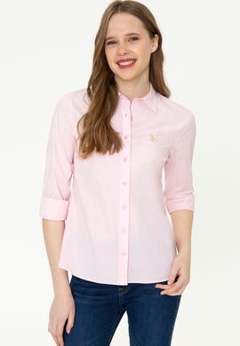 Kadın Pudra Uzun Kollu Basic Gömlek - 50246462041