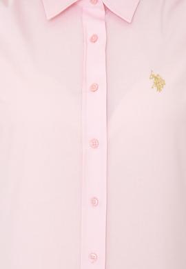 Kadın Pudra Uzun Kollu Basic Gömlek - 50246462041