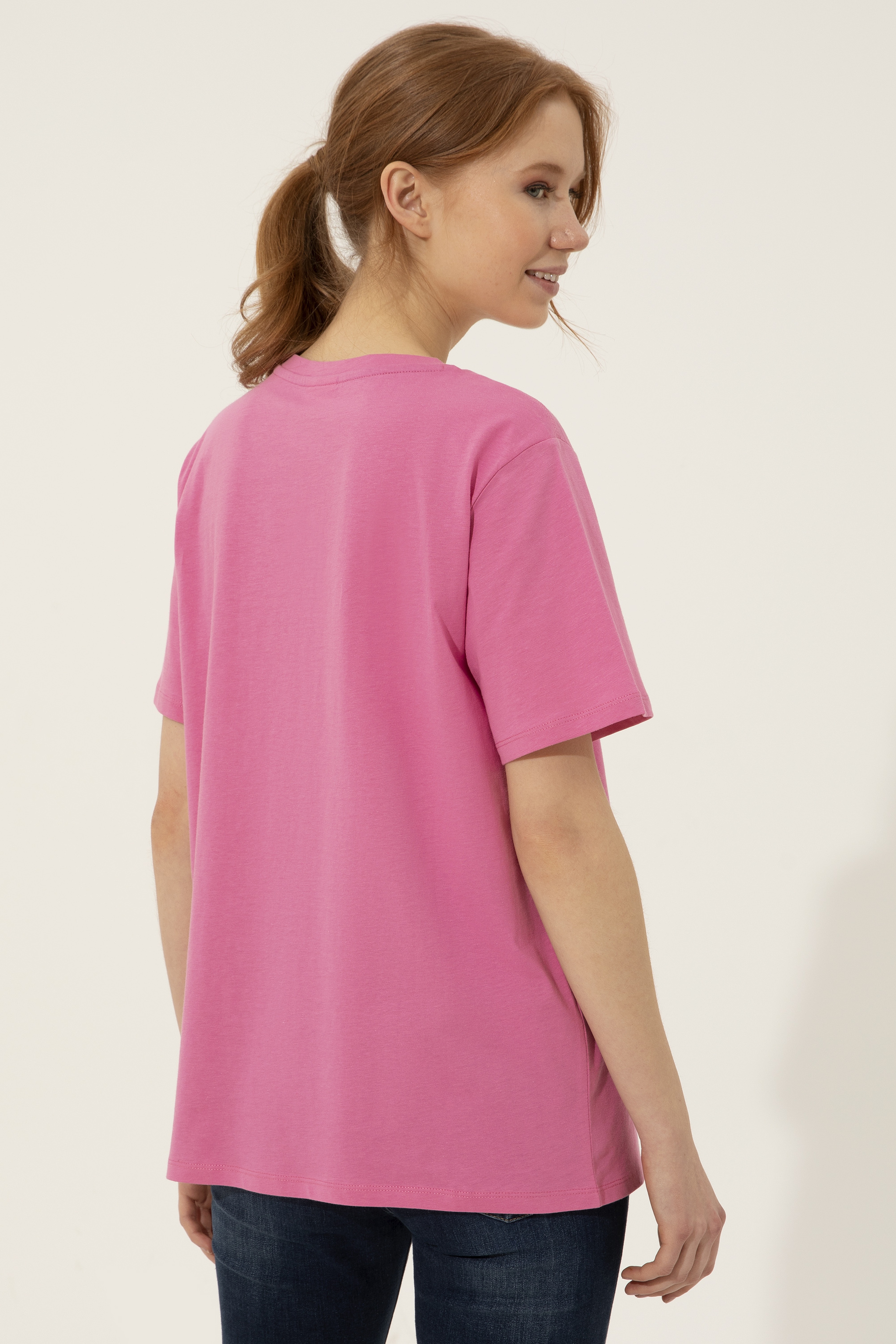 Kadın Pembe Tişört - Image 5