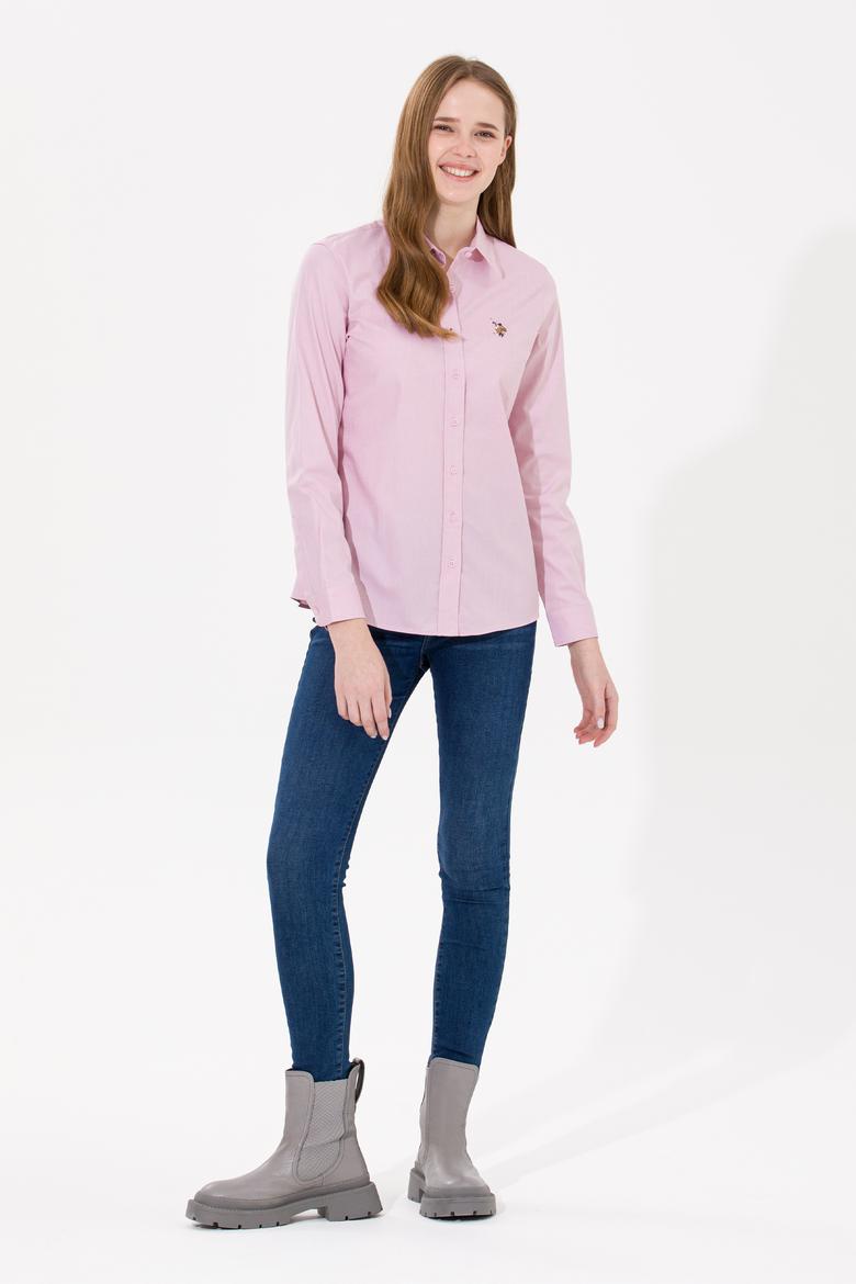 Kadın Manolya Uzun Kollu Basic Gömlek - 50254249060