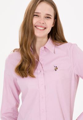 Kadın Manolya Uzun Kollu Basic Gömlek - 50254249060