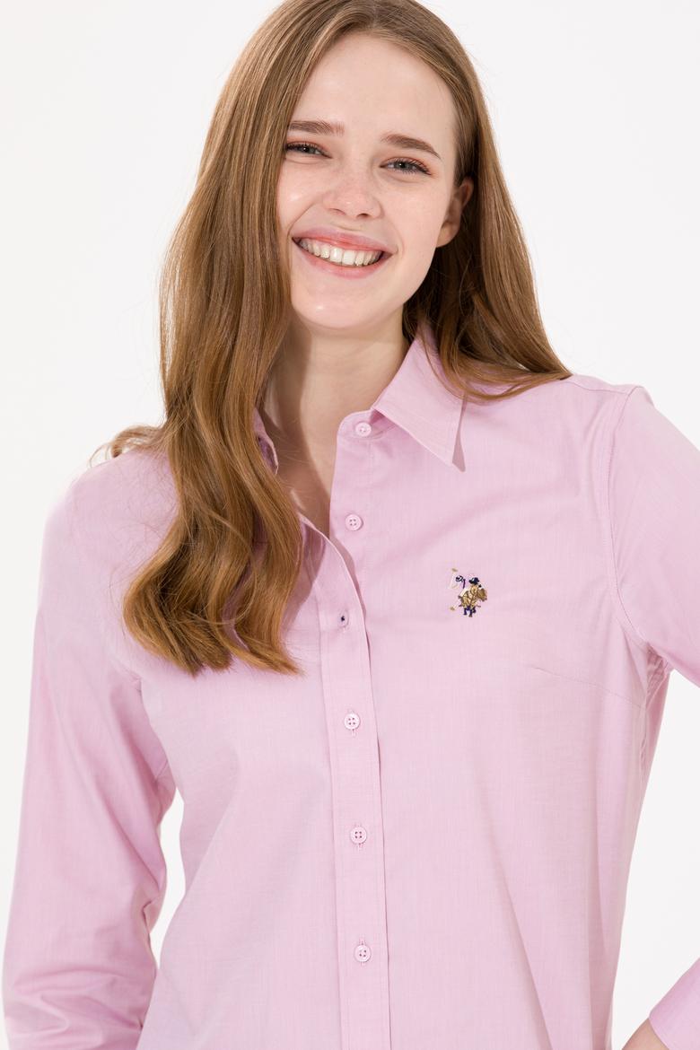 Kadın Manolya Uzun Kollu Basic Gömlek - 50254249060