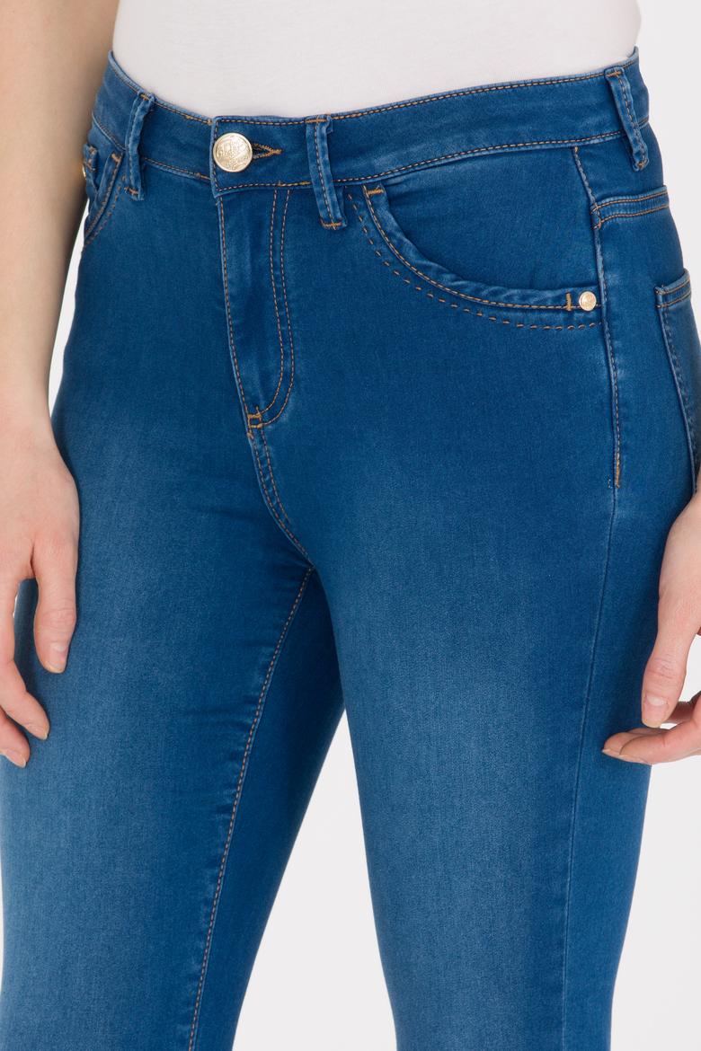 Kadın Mavi Jean Pantolon - 50262772002