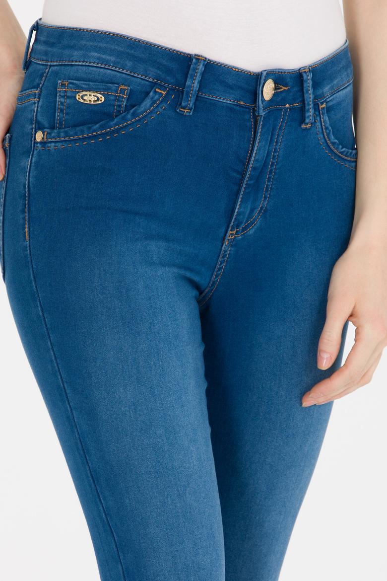 Kadın Mavi Jean Pantolon - 50262772002