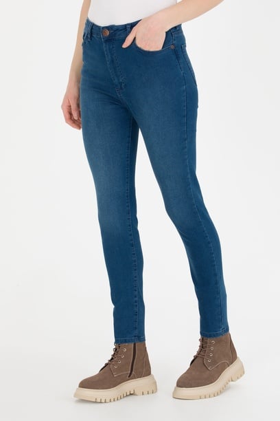Kadın Açık Mavi Skinny High Waist Fit Jean Pantolon
