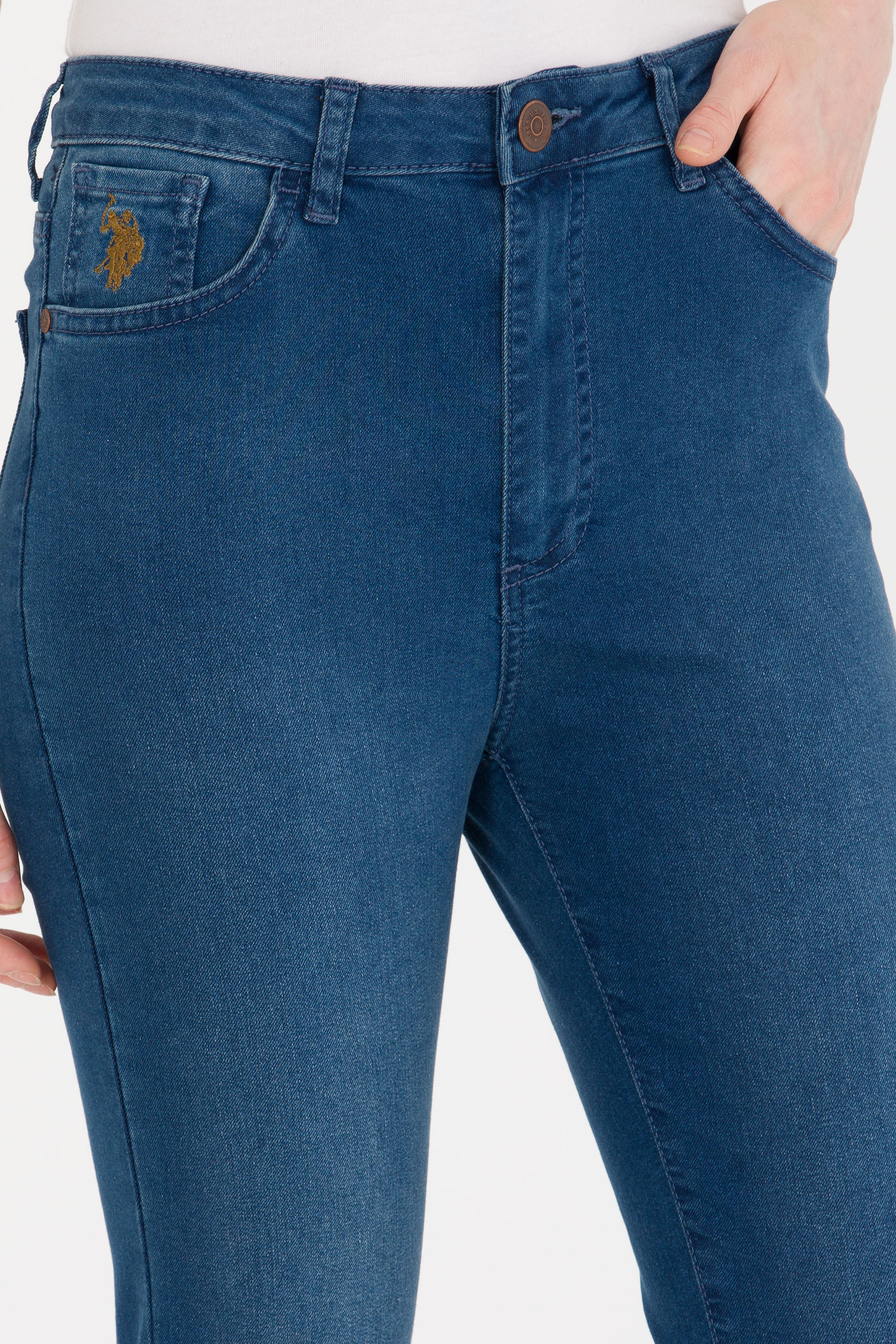 Kadın Açık Mavi Skinny High Waist Fit Jean Pantolon - Image 6