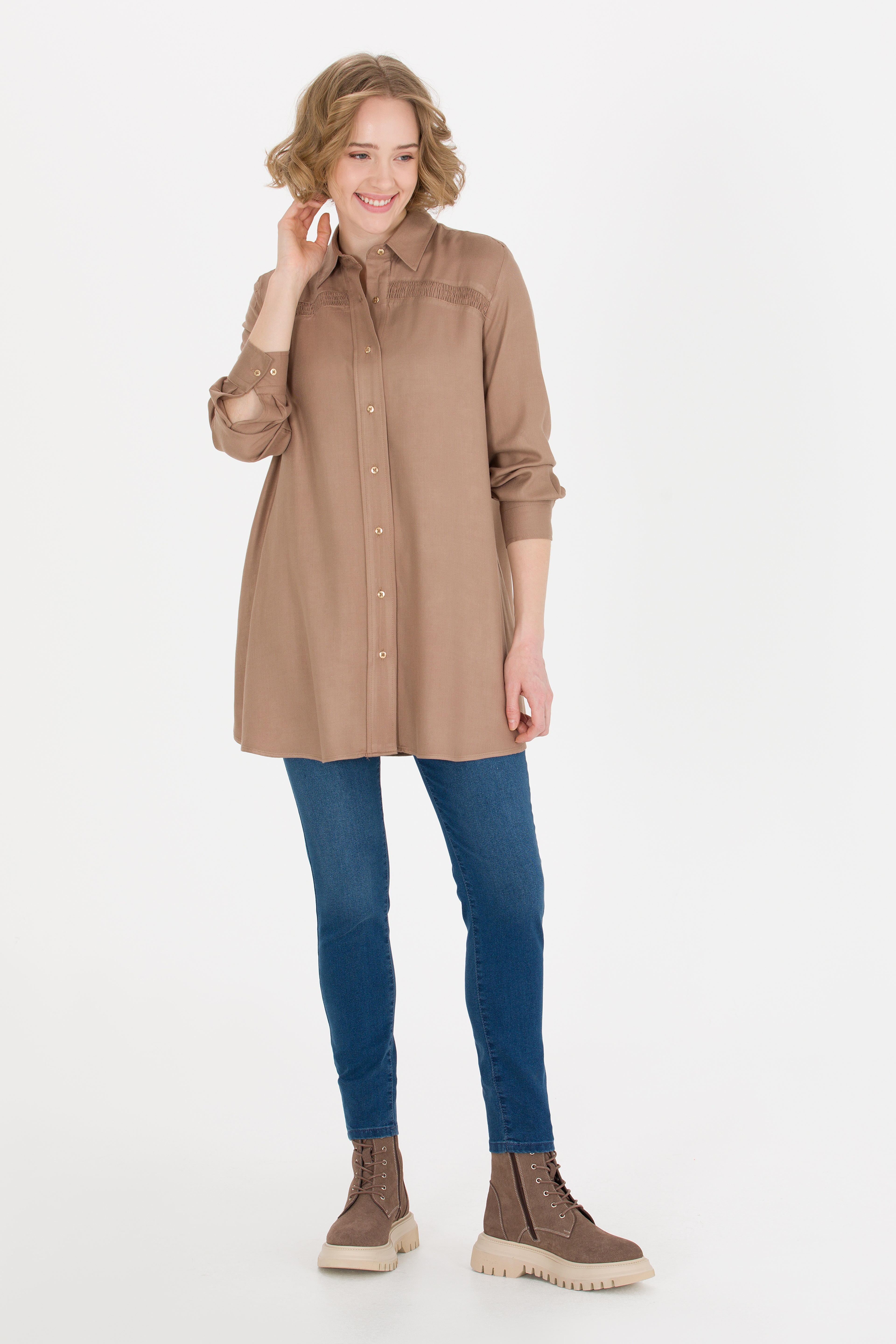 Kadın Açık Mavi Skinny High Waist Fit Jean Pantolon - Image 3