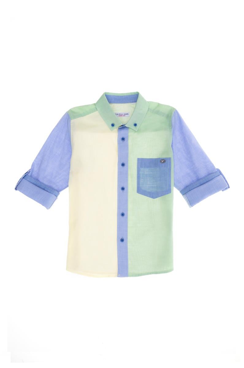 Erkek Çocuk Saks Uzun Kollu Gömlek