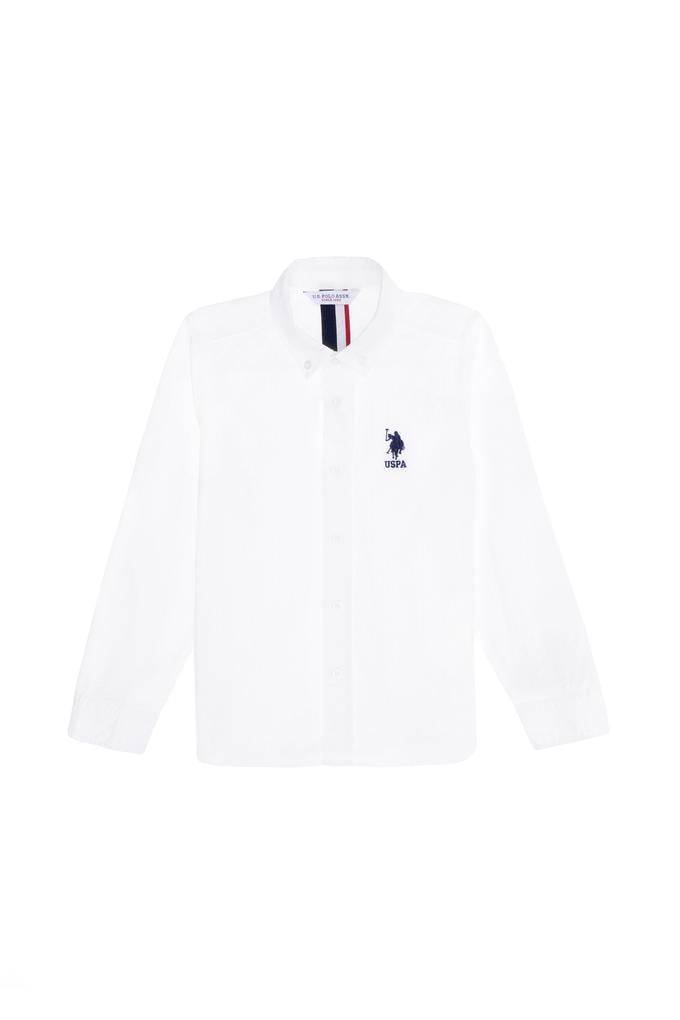 Erkek Çocuk Beyaz Uzun Kollu Gömlek