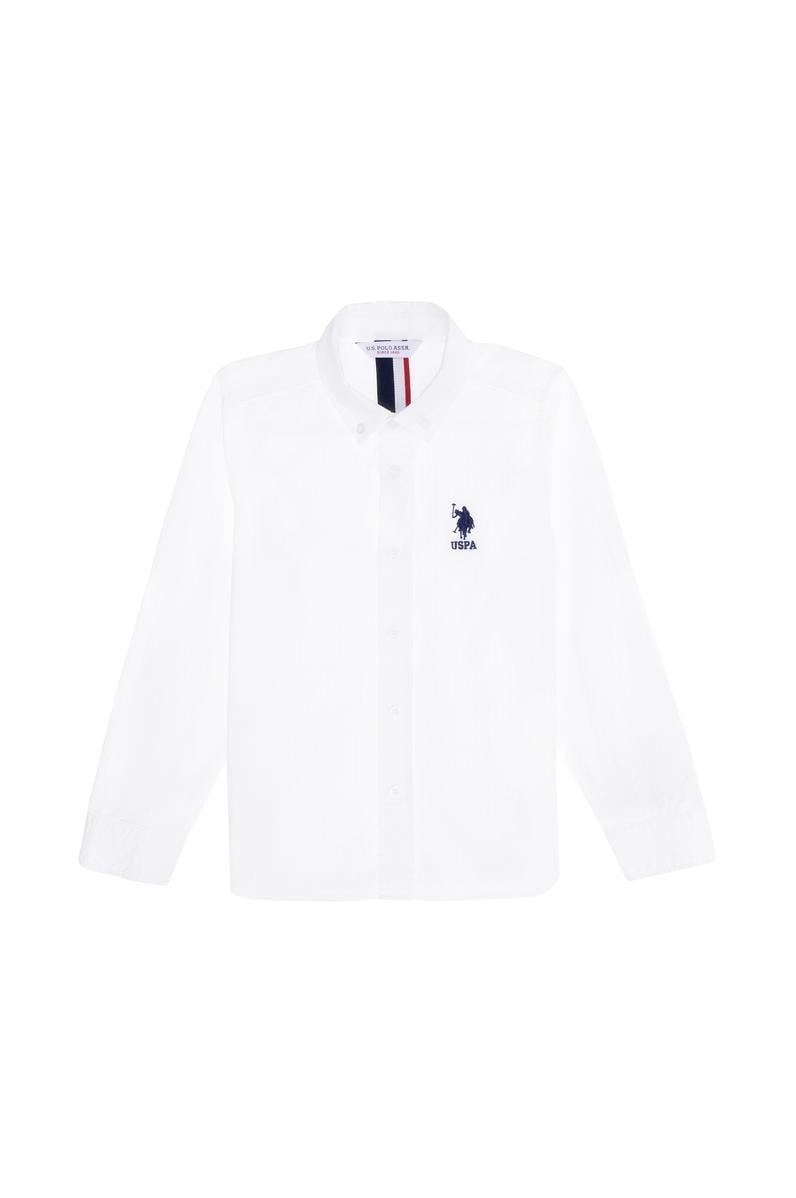 Erkek Çocuk Beyaz Uzun Kollu Gömlek