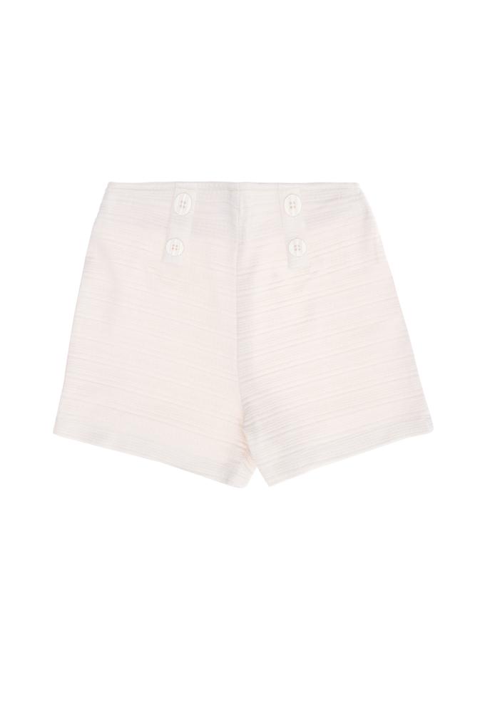 Çocuk Krem Örme Şort