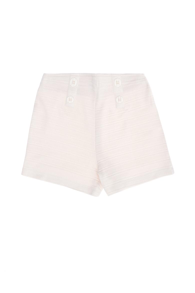 Çocuk Krem Örme Şort
