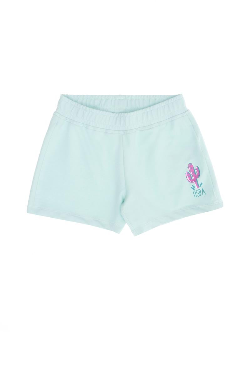 Çocuk Su Yeşili Örme Şort