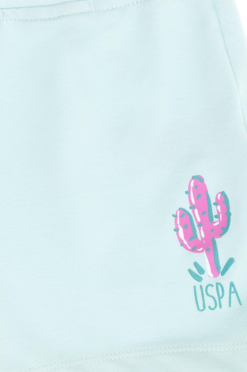 Çocuk Su Yeşili Örme Şort