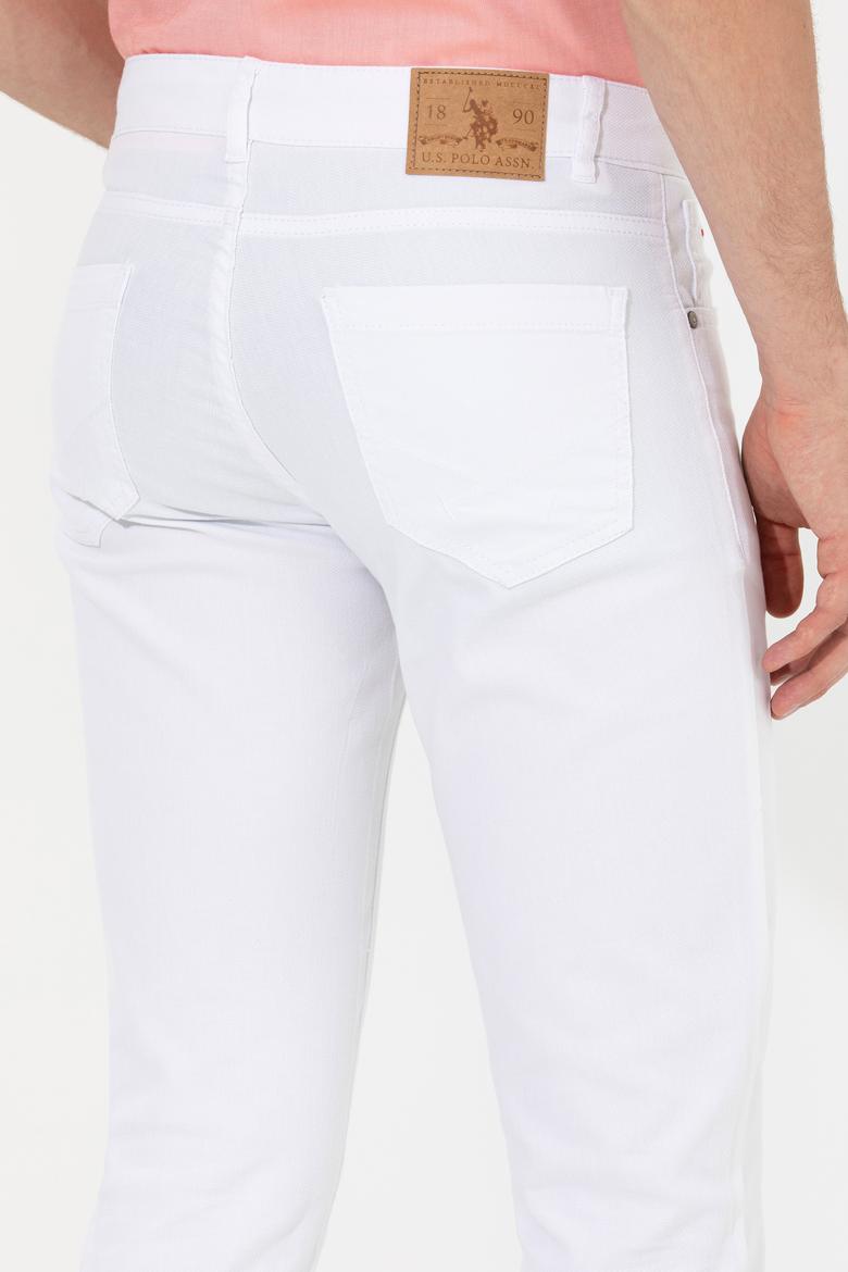 Erkek Beyaz Kanvas Pantolon - 50246139034