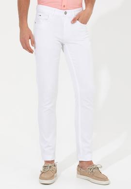 Erkek Beyaz Kanvas Pantolon - 50246139034