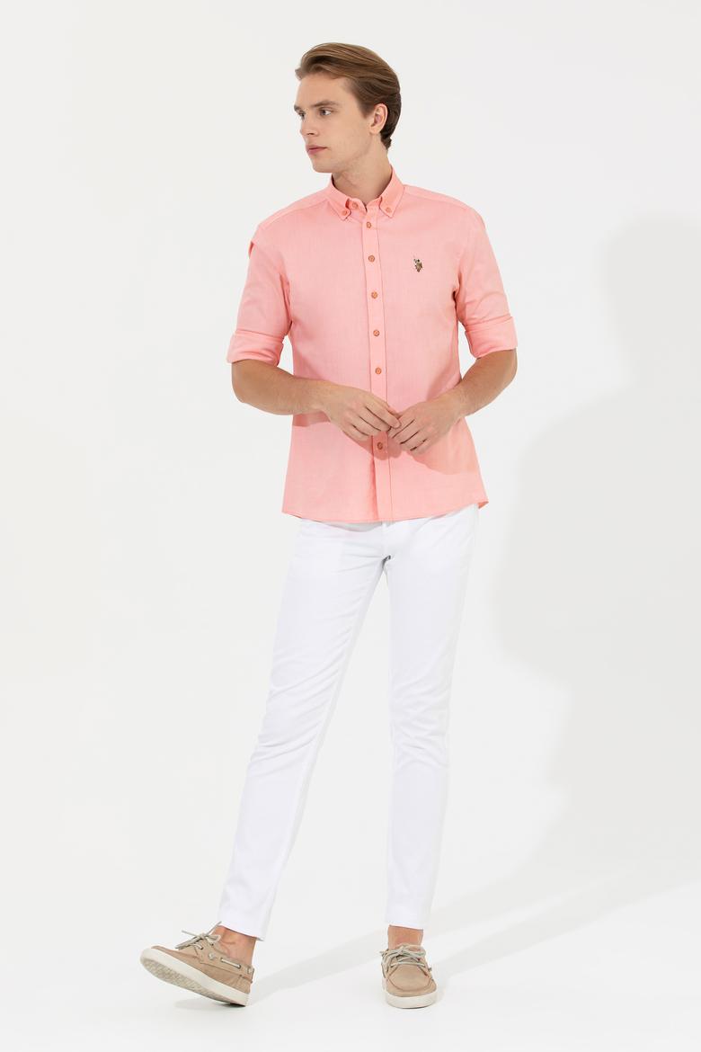 Erkek Beyaz Kanvas Pantolon - 50246139034