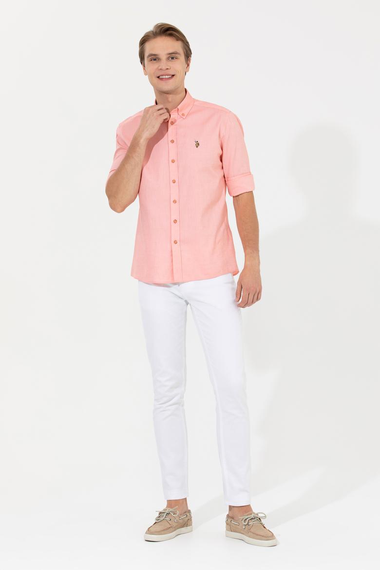 Erkek Beyaz Kanvas Pantolon