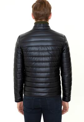 Erkek Lacivert Deri Ceket - 50255944001