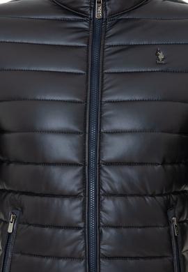 Erkek Lacivert Deri Ceket - 50255944001